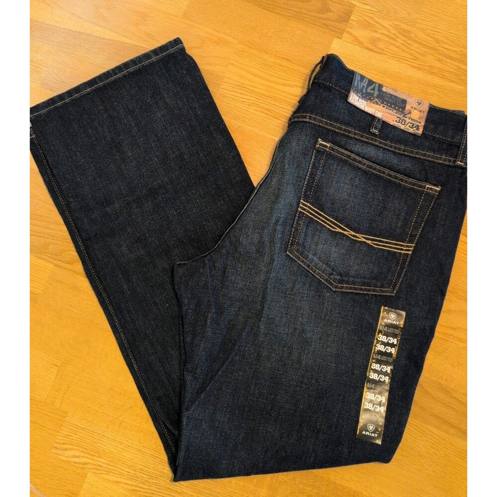 NWT Ariat M4 Mens Low Rise Boot Cut Jeans 38/34 Relaxed Fit Western
